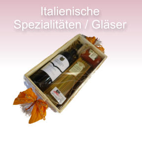 Italienische Spezialitäten / Gläser